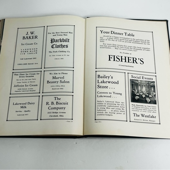 1933 lakewood high school yearbook ohio vintage cinema - Picture 11 of 13